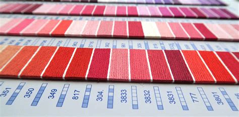 DMC Colour Card With Actual Thread Samples